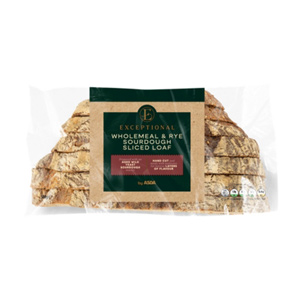 Exceptional By Asda Wholemeal & Rye Sourdough Sliced Loaf