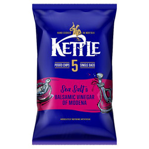 Kettle Sea Salt & Balsamic Vinegar Crisps 5 Pack