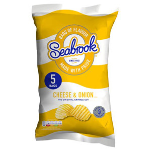 Seabrook Cheese & Onion Crisps 5 Pack