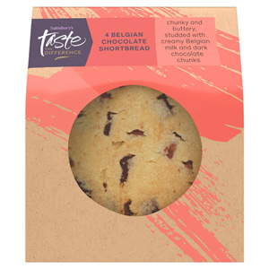 Sainsburys Taste the Difference Chunky Belgian Chocolate Shortbread
