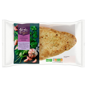 Sainsbury's Aromatic Garlic & Coriander Naans, Taste Difference