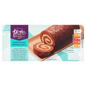 Sainsbury's Cappuccino Coffee Sponge Swiss Roll Cake, Taste the Difference