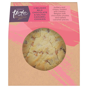 Sainsburys Taste the Difference Salted Caramel & Belgian Milk Chocolate Cookies