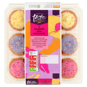 Sainsbury's Mini Rainbow Cupcakes, Taste the Difference
