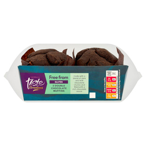 Sainsbury's Free From Chocolate Muffins, Taste the Difference x2