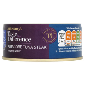 Sainsburys Taste the Difference Albacore Steak In Spring Water