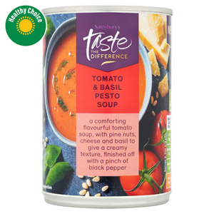 Sainsburys Taste the Difference Tomato & Basil Pesto Soup