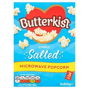 Butterkist Microwave Salted Popcorn 3 Pack x 6