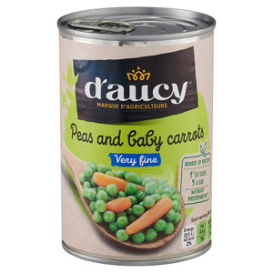 D'aucy Petit Pois & Whole Baby Carrots
