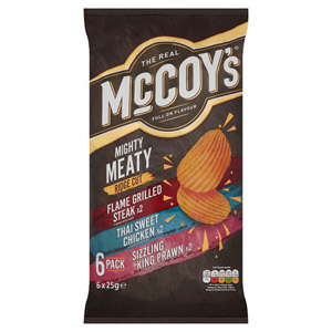 McCoys Meaty Crisps 6 Pack