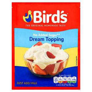 Birds Dream Topping No Added Sugar x 6
