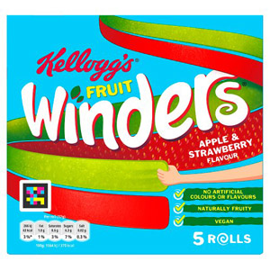 Kelloggs Fruit Winders Strawberry and Apple 5 Pack