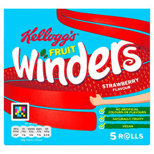 Kelloggs Fruit Winders Strawberry Double 5 Pack