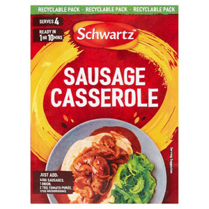 Schwartz Authentic Sausage Casserole