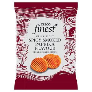 Tesco Finest Crinkle Cut Spicy Smoked Paprika Hand Cooked Crisps