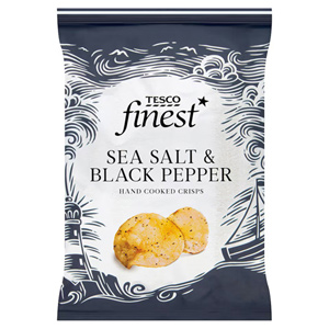 Tesco Finest Hand Cooked Crisps - Sea Salt & Black Pepper