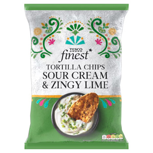 Tesco Finest Tortilla Chips - Sour Cream & Zingy Lime