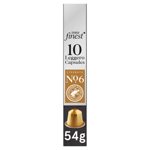 Tesco Finest 10 Leggero Coffee Capsules Strength 6