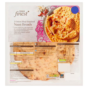 Tesco Finest 2 Onion Bhaji Inspired Naan Breads