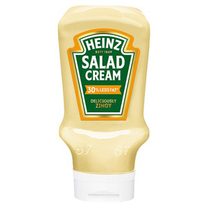 Heinz Salad Cream Light 30% Less Fat Top Down