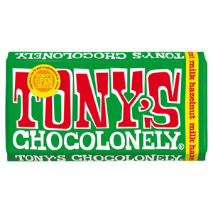 Tonys Chocolonely Fairtrade Milk Chocolate Hazelnut