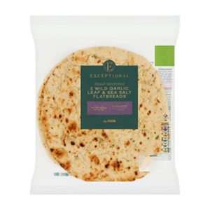 Exceptional by Asda Hand-Stretched Wild Garlic Leaf & Sea Salt Flatbreads