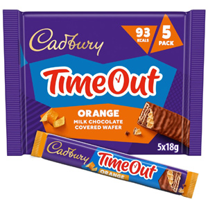 Cadbury Timeout Orange Milk Chocolate Covered Wafer