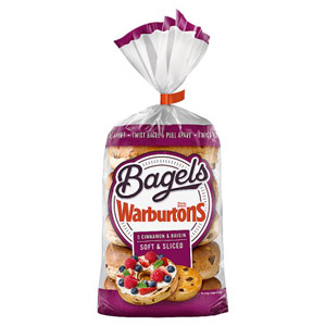 Warburtons 5 Cinnamon and Raisin Bagels