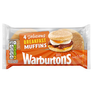 Warburtons 4 Toasting Muffins