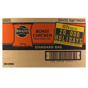Walkers Crisps Roast Chicken - 32 x 32.5g