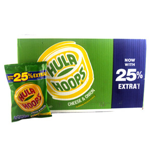 Hula Hoops Cheese & Onion - 32 x 34g