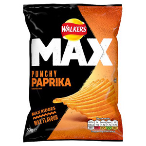 Walkers Max Paprika - 24 x 50g