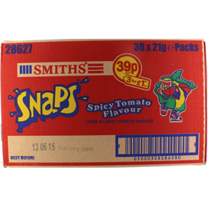 Smiths Spicy Tomato Snaps Pm 49P - 30 x 21g