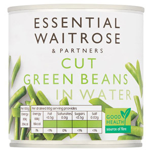 Essential Waitrose Cut Green Beans in Water