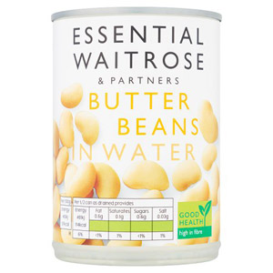 Essential Waitrose Butter Beans in Water