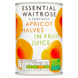 Essential Waitrose Apricot Halves in Fruit Juice