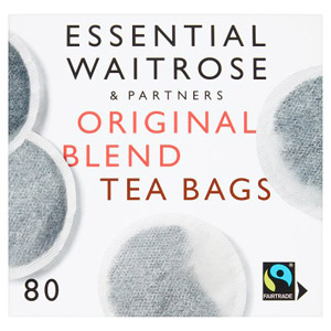 Essential Waitrose Original Blend Round Teabags 80s