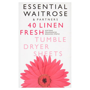 Essential Waitrose Tumble Dryer Sheets Fresh 40s