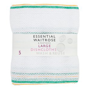 Essential Waitrose Large Cleaning Cloths 5s