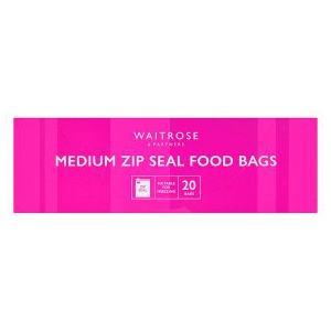 Essential Waitrose Reclosable Medium Bags 20s