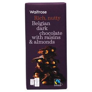 Waitrose Belgian Dark Chocolate Raisins & Almonds