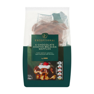 Exceptional By Asda 5 Chocolate Coated Belgian Waffles