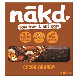 Nakd Free From Cocoa Orange 4 Pack
