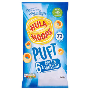 Hula Hoops Puft Salt & Vinegar 6 Pack