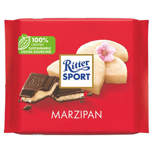 Ritter Sport Plain Chocolate With Marzipan Filling